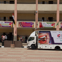 تقديرا لـ د. شومان .. الجامعة البريطانية في مصر تقدم 3846 خدمة طبية بالسنبلاوين