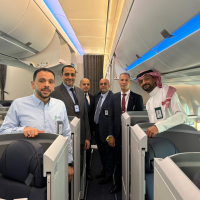 أول رحلة خارجية لطائرة مصر للطيران ايرباص ٣٥٠ تهبط في جدة