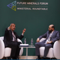  وزير الطاقة السوري  يلتقي نظيريه الأردني والمصري على هامش مؤتمر التعدين بالسعودية